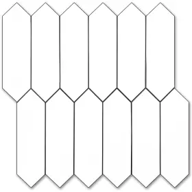 Vamos Tile 744173510224 Long Hexagon Peel And Stick Backsplash - 12.8 X Inch Pee