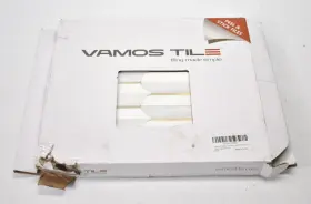 Pvc02t-10 Vamos Tile Peel And Stick Backsplash Sheets 10 Piece On White/light Gold