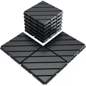 Vc-9pdtdg-xw Vancastle Interlocking Floor Tiles 12 Inch X Outdoor Flooring Allweather Waterproof Deck T