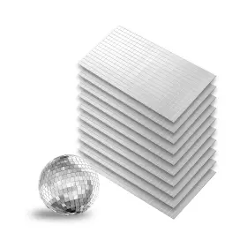 Fa-cz-4500 Vehipa Mosaic Tiles 10 X Mm 4500 Pcs Self-adhesive Disco Silver Square Di