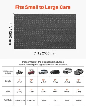 Vevor 197988174349 Garage Floor Roll 4 7ft 2.2mm Pvc Diamond Plate Mat With Tape Non-slip Black Vevor 197988174349 Garage Floor Roll 4 7ft 2.2mm Pvc Diamond Plate Mat With Tape Non-slip Black