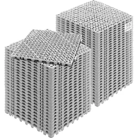 Vevor 197988395010 Interlocking Tile 55pcs Drainage Tiles 12 X Soft Pvc Non Slip Grey Floor