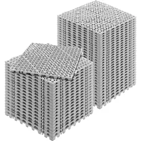 Hzxsjdd1212yf0zxdv0 Vevor Interlocking Tile 50pcs Gray Drainage Tiles 12 Inch X Splicing Pvc Inter