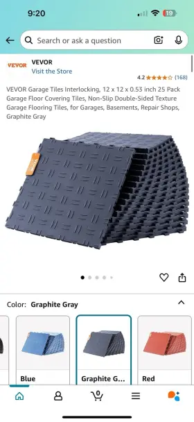 Jq-3050smh Vevor Garage Tiles Interlocking 12x12 In 25 Pack Flooring Gray