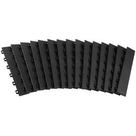 Vevor Lsckddbyjmkpknjai001 Female Garage Floor Edge Kit 15pcs Pp Interlocking Slip-resistant Black