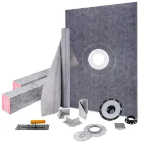 Lydzt38x60pvc2fcmv0 Vevor 2-cuttable Shower Pan Kit 38 Inch X 60 Base With 4 Pvc Central