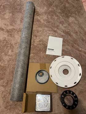 Vevor Vv-lydz-pvc4848z Waterproofing Shower Kit Tray With Central Drain Pvc