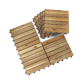 Dt012 Victory Relax Acacia Wood Flooring Interlocking Deck Tiles For Patio Decor 9 Pcs 6 Slats - Dt012 Victory Relax Acacia Wood Flooring Interlocking Deck Tiles For Patio Decor 9 Pcs 6 Slats -