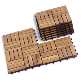 Dt014 Victory Relax Acacia Wood Flooring Interlocking Deck Tiles For Patio Decor 9 Pcs 16 Slats - Dt014 Victory Relax Acacia Wood Flooring Interlocking Deck Tiles For Patio Decor 9 Pcs 16 Slats -