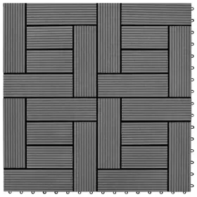 X11.8 Vidaxl 41551 Gray 11 Pcs 11.8 Inch Decking Tiles Wpc Ft X11.8 Vidaxl 41551 Gray 11 Pcs 11.8 Inch Decking Tiles Wpc Ft