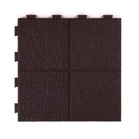 Vigoro 313115138156 16 Inch X 5/8 Brown Cobblestone Smartloc Rubber Paver 9-pack