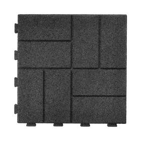 Vigoro 445033917926 16 Inch X 5/8 Black Smartloc Rubber Paver 9-pack