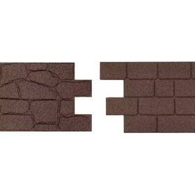 Vigoro 744759117755 24 Inch X 12 5/8 Brown Interlocking Dual-sided Rubber Paver 9-pack