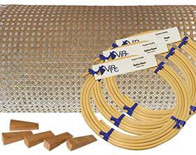 Virc 1818cw12 Pressed Cane Webbing Kit 1/2 Inch Fine Open Mesh With Splines Wedges And Instruc