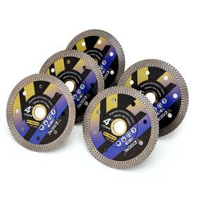 Vosidue Vrsb01-5 5pcs/box Super Thin 4 Inch Diamond Turbo Blade Tile Saw For Porcelain Ceram
