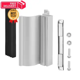 Vyh 724891837896 3 Inch Aluminum Frameless Shower Door Handle With Metal Strike Black Silver Vyh 724891837896 3 Inch Aluminum Frameless Shower Door Handle With Metal Strike Black Silver