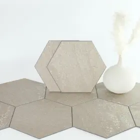 24-sheets W&s Wood & Stone Hxls002 Beige Hexagon Peel And Stick Floor Tile Faux St