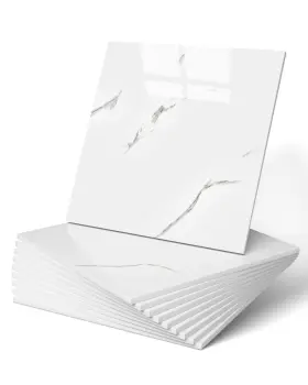 A06-czt-whe-10pc-eu Wadile 10pcs Peel And Stick Tile Shower Waterproof Marble Tiles Wall Panels 11.8 Inch X1