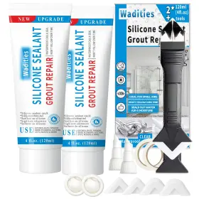 Clear240ml Wadities 8oz Clear Waterproof Caulk And Seal Silicone Sealant Tile Grout Repair Kit Wit Clear240ml Wadities 8oz Clear Waterproof Caulk And Seal Silicone Sealant Tile Grout Repair Kit Wit