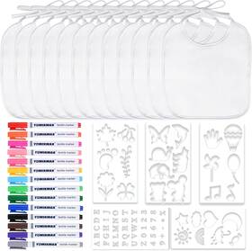Walanz 730881802621 Goldge Dazzle At Baby Showers With A 44-piece Diy Bib Decorating Kit. 24 Bibs 6