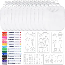 Walanz 730881802621 Goldge Dazzle At Baby Showers With A 44-piece Diy Bib Decorating Kit. 24 Bibs 6 Walanz 730881802621 Goldge Dazzle At Baby Showers With A 44-piece Diy Bib Decorating Kit. 24 Bibs 6