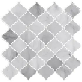 Waldecoo 738632159772 Arabesque Peel And Stick Tile For Kitchen 12 X Mix Grey Selfadhesive Kitche