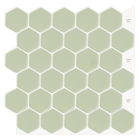 Waldecoo Tsqs77-10 Hexagon Peel And Stick Backsplash 10 Sheets Premium 3d Self Adhesive Wall Ti