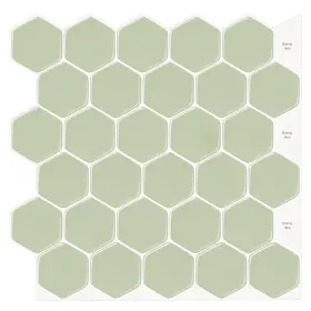 Tsqs77-10 Waldecoo Hexagon Peel And Stick Backsplash 10 Sheets Premium 3d Self Adhesive Wall Ti