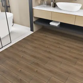 Wallercity 751501543038 Peel And Stick Floor Tiles Brown Self Adhesive Waterproof Wood A
