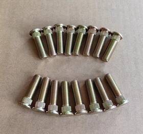 Wantone Racing 7518378 16pcs 3/8-24 1.38 Inch Front Rear Wheel Studs Replacement For Polaris