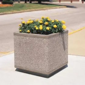 Tf4190w22 Wausau Tile Planter Square 30 Inch Lx30 Wx30 H