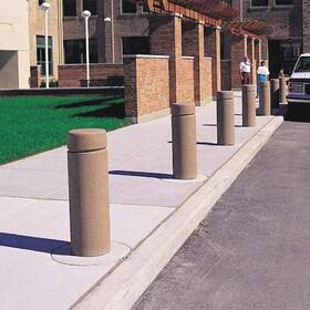 Wausau Tile Tf6010w22 Bollard Round 12 Inch Lx12 Wx30 H