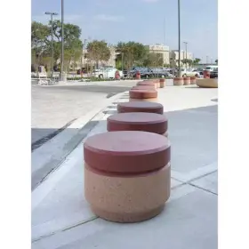 Tf6082w22 Wausau Tile Bollard Round 24 Inch Lx24 Wx19 H Tf6082w22 Wausau Tile Bollard Round 24 Inch Lx24 Wx19 H