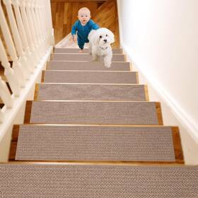 Wawiny Aq-ltd07cc-wy-12 7 Pack Stair Treads Non Slips 8 Inch X 30 For Wooden Steps Indoor W