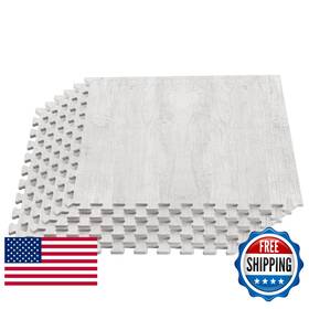 We Sell Mats B085288g3f Forest Floor Farmhouse 3/8 Inch Wood Grain Foam Tiles 100 Sq Ft Anti-fatigue
