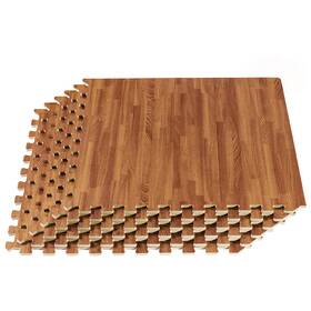 We Sell Mats Ff24mgywood0.04-10m Forest Floor 3/8 Inch Thick Printed Foam Tiles Premium Wood Grain Interlocki