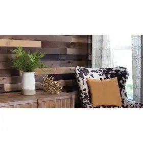 Weaber 313109949959 Weathered Wood Board 1/2 Inch X 4 Ft. Reclaimed Rustic Barn Wall Panel 8-pcs