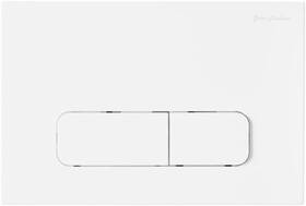 Well Made Forever Sm-wc003mw Wall Mount Dual Flush Actuator Plate With Rectangle Push Buttons In Matte White