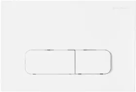 Sm-wc003mw Well Made Forever Wall Mount Dual Flush Actuator Plate With Rectangle Push Buttons In Matte White
