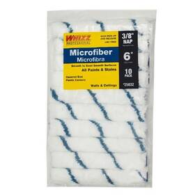 Whizz 25032 Microfiber 3/8 Inch X 6 W Mini Paint Roller Cover For Smooth To Semi