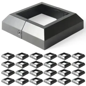 Wppc-3.5-b24 Wocepu 24 Pcs 4x4 Actual 3.5x3.5 Aluminum Deck Post Base Cover For Rail