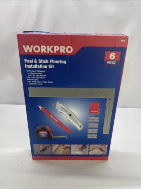 Workpro 820909020103 Peel And Stick Vinyl Carpet Flooring Installation Materials 6-piece Nib