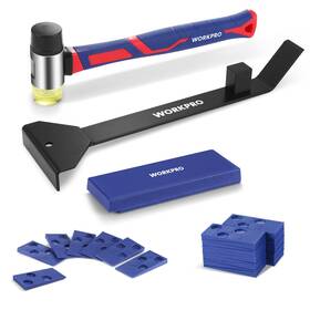 Workpro W002005az 43pc Laminate Flooring Installation Kit- Rubber Mallet 43-pack Blue