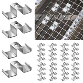 Wosiman 714727392248 25 Pcs Grating Clips For Galvanized Carbon Steel Bar Saddle Drainag