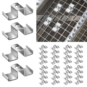 Wosiman 714727392248 25 Pcs Grating Clips For Galvanized Carbon Steel Bar Saddle Drainag