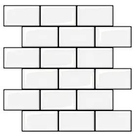 Wowstar 733810102236 Thicker Peel And Stick Tiles Backsplash 12 Inch X12 Subway White With Black Wowstar 733810102236 Thicker Peel And Stick Tiles Backsplash 12 Inch X12 Subway White With Black