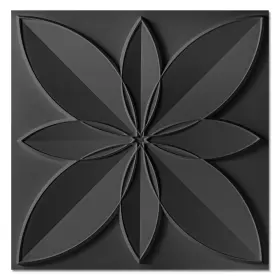 A10ws937bk Wowstar 12-pack 24 Inch Drop Ceiling Tiles Black Waterproof Pvc 50 Sq Ft