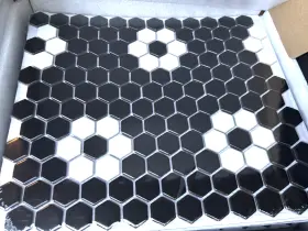 Wst-p61 Wstiles Ws Tiles Black And White 1 Inch Hexagon 22 New Individully Sealed