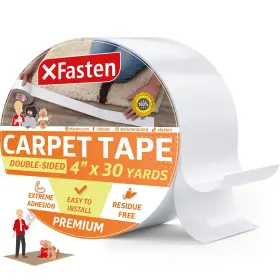 Xfasten 612520552053 Double Sided Carpet Tape For Area Rugs 4 Inch X 30 Yards Residue-free Xfasten 612520552053 Double Sided Carpet Tape For Area Rugs 4 Inch X 30 Yards Residue-free