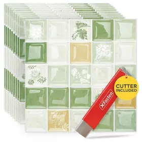 Xf-at2019h-g002 Xfasten Square Peel And Stick Backsplash For Kitchen 10pcs 12 Inch X12 Cutter Ornamental Xf-at2019h-g002 Xfasten Square Peel And Stick Backsplash For Kitchen 10pcs 12 Inch X12 Cutter Ornamental